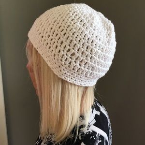 White 100% cotton hat - small